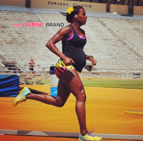 Alysia Montaño compets track and field while pregnant the jasmine brand