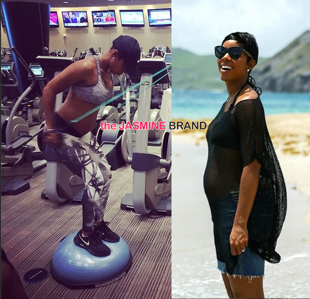 [Photos] Kelly Rowland Keeps Up Intense Exercise Regimen During Pregnancy
