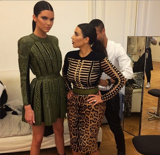 Sister Act: Kim Kardashian & Kendall Jenner Stunt In Balmain