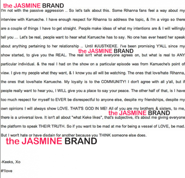 keke palmer pens open letter defends decision to interview karrueche tran the jasmine brand