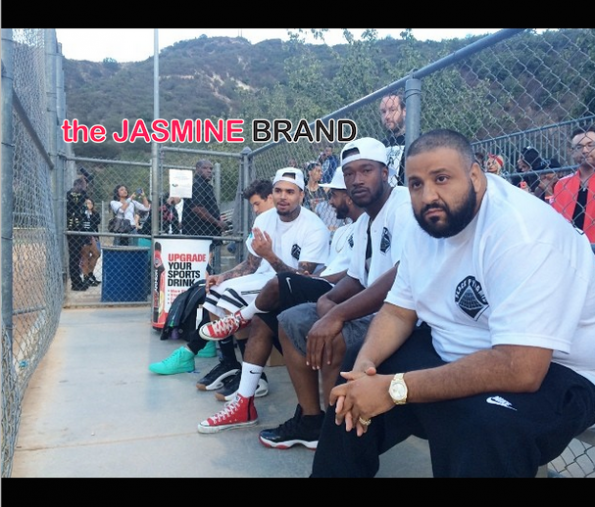 omarion kevin mccall dj khaled chris brown quincy charity kick ball event 2014 the jasmine brand