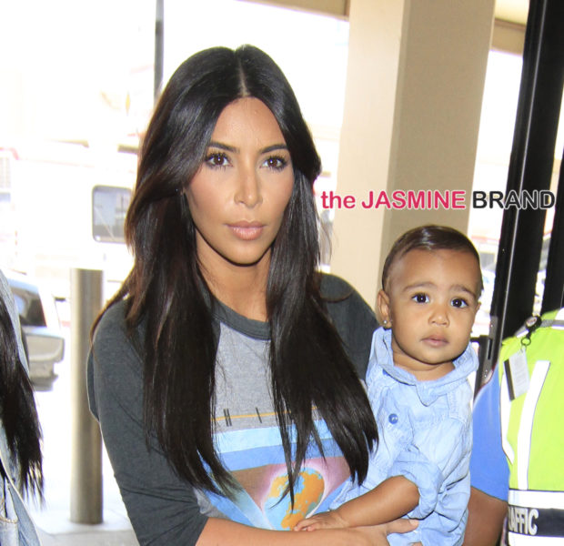 Cute Baby Alert! Kim Kardashian Treks With Baby North In Airport
