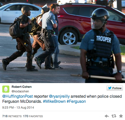 Tension Heightens In Ferguson, Journalists Arrested While Covering Protests