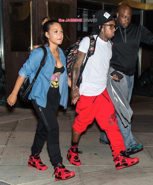 Lil Wayne and Christina Milian take a stroll on the streets of Philadelphia, PA