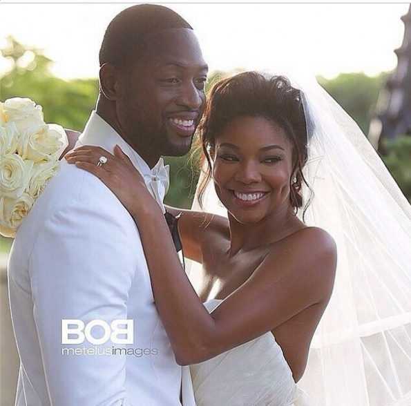 gabrielle union and dwyane wade married-wedding gown 2014-the jasmine brand