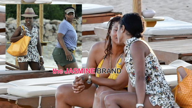 Cup Cakin’: Queen Latifah & Rumored Girlfriend Smooch On Tropical Vacay