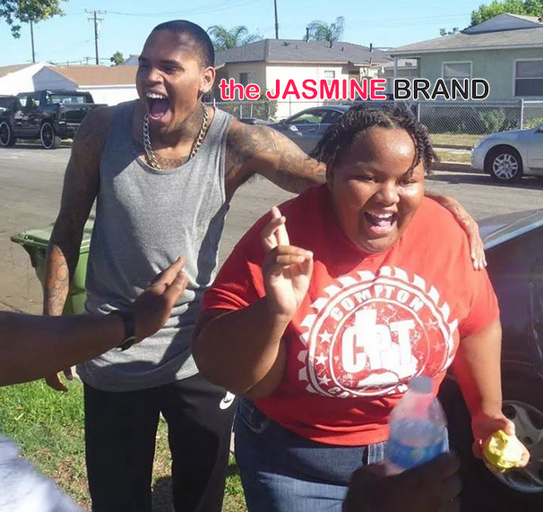 [Photos] Chris Brown Shoots Video, Meets Biggest Fan in Compton
