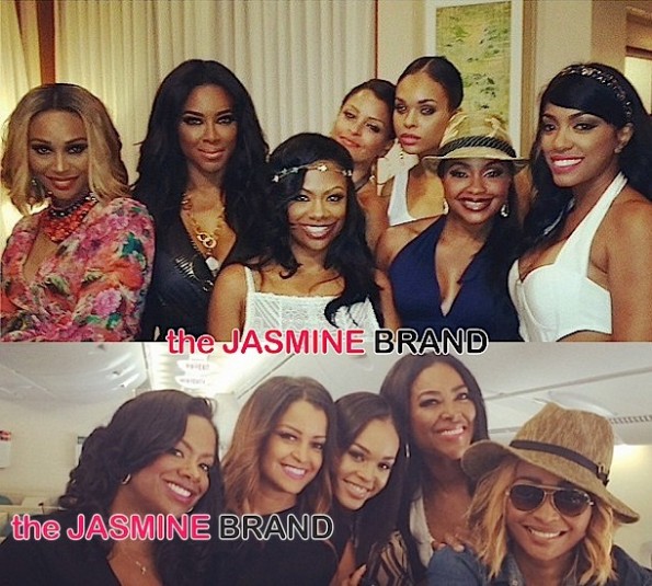 Atlanta Housewives Cast Trip-Cynthia Bailey-Kenya Moore-Kandi Burruss-Phaedra Parks-Claudia Jordan-Porsha Williams-Demetria McKinney-the jasmine brand