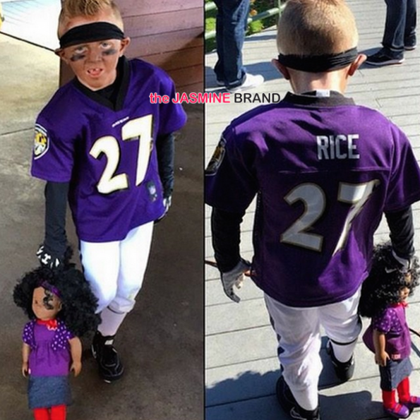 Kid Wears Ray Rice Halloween Custome-the jasmine brand