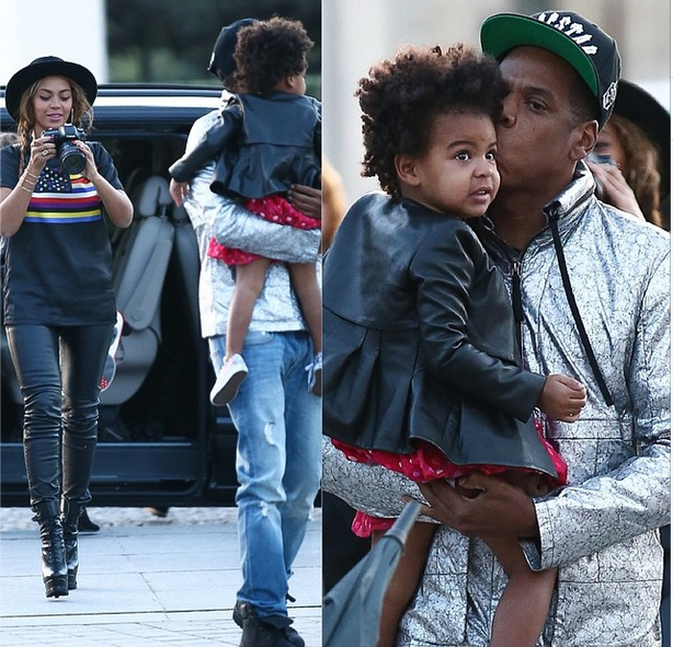 [Photos] Beyoncé, Jay Z & Blue Ivy Play Tourist in Paris