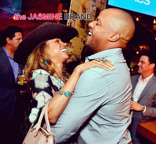 Stacey Dash and Donald Faison share a moment-the jasmine brand