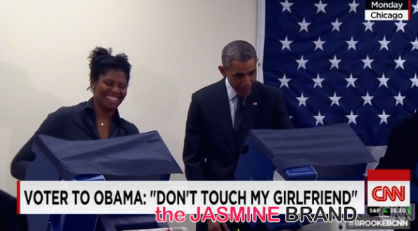 Voter Tells President Obama- Dont touch my girlfriend-the jasmine brand