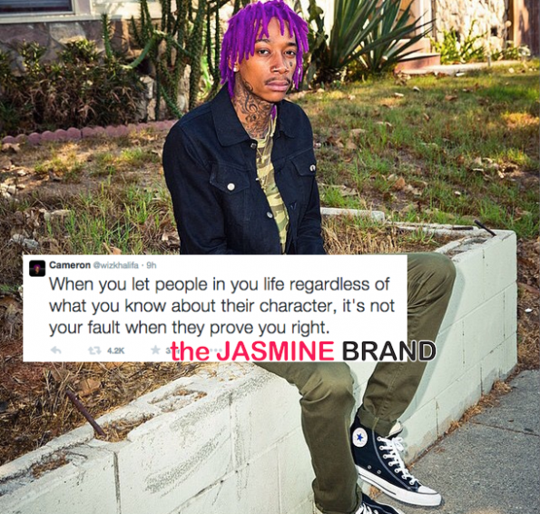 Wiz Khalifa Tweets Cryptic Message-Letting Go-Fake Friends-the jasmine brand