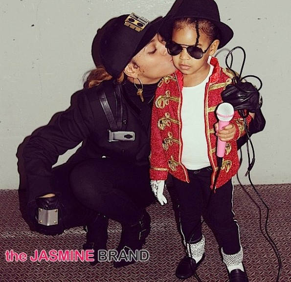 beyonce as janet jackson-blue ivy as michael jackson-halloween 2014-the jasmine brand