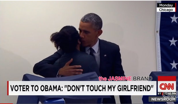 [WATCH] Man Tells President Obama: Don’t touch my girlfriend.