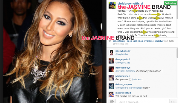 Chris Brown Blasts-Adrienne Bailon and Tamar Braxton-the jasmine brand