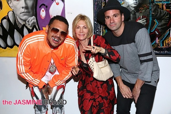 Karen Bystedt Collaborations with Chris Brown at Andy Goes Street Art Show on November 15, 2014