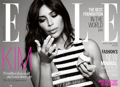 Cupcakes & Clothes! Kim Kardashian Covers Up For ELLE’s ‘Confidence Issue’ [Photos]