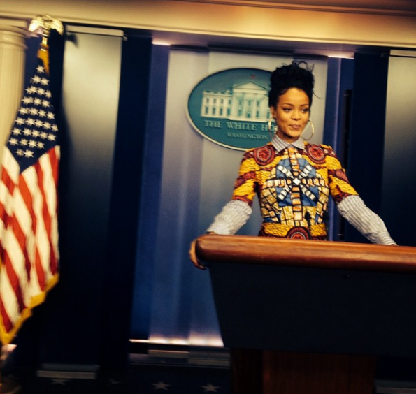 Rihanna visits the White House-the jasmine brand