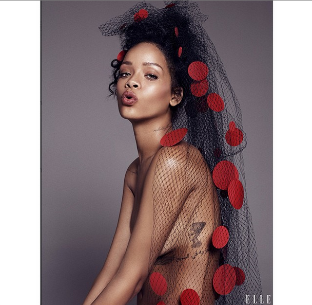 Rihanna Talks P*nis, Fear of Childbirth & Her Rap Mantra With ELLE [Photos]