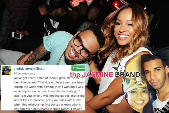 (UPDATE) Chris Brown Blames Drake For Split With Karrueche + Spills Threesome Details