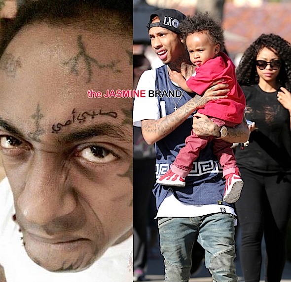 Lil Wayne’s New Jaw-Dropping Face Tat + Rapper Tyga Wants Custody of Son: Blac Chyna Is An Unfit Mother! (UPDATE)