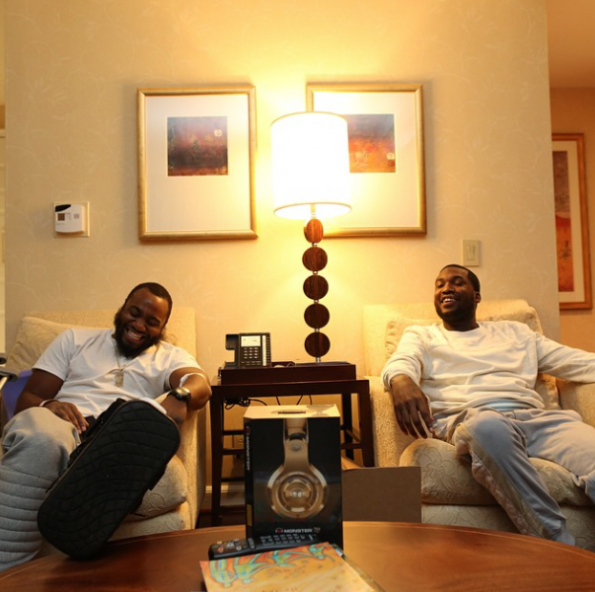 Meek Mill Hangs With Friend After Prison Release-2014-The Jasmine Brand