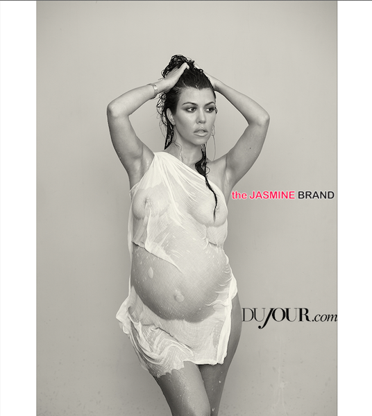 [Haute, Pregnant & Nude] Kourtney Kardashian Poses Nude For ‘DuJour’