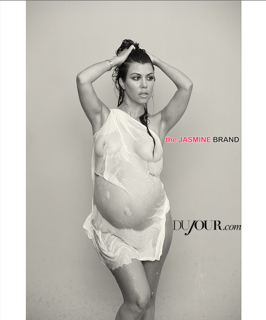 kourtney kardashian-pregnant nude-dujour-the jasmine brand