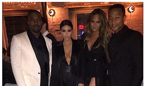 Kanye West & Kim Kardashian Attend John Legend’s NYC Birthday Bash [Photos]