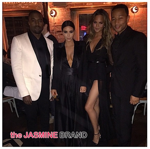 Kanye West & Kim Kardashian Attend John Legend’s NYC Birthday Bash [Photos]