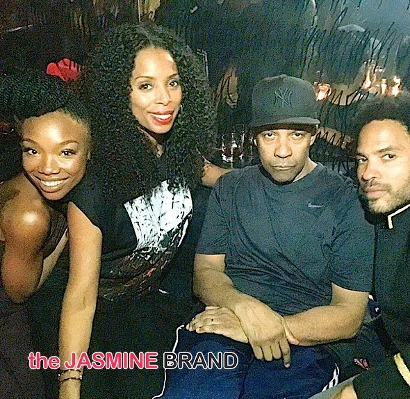 Crew Love: Denzel Washington, Brandy, Lee Daniels, Lenny Kravitz, Tasha Smith Party in LA [Photos]