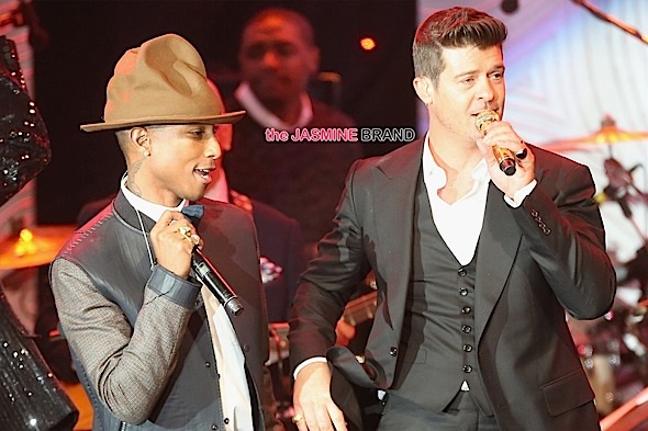 (EXCLUSIVE) Robin Thicke & Pharrell to Jury – Do Naked Women Offend You?, Do You Hate My Music?