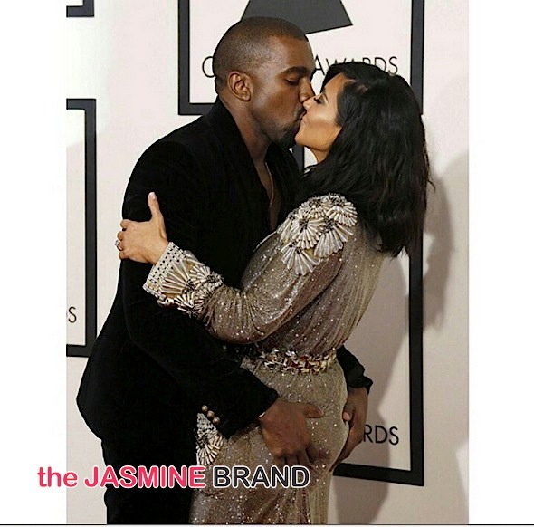 Married Folk Behavior: KimYe Kiss, Grab A** & Get Flirty On Grammy’s Red Carpet [Photos]