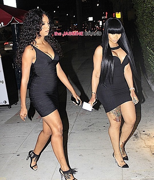 Blac Chyna spotted in a LBD heading to dinner with a friend in Beverly Hills-the jasmine brand