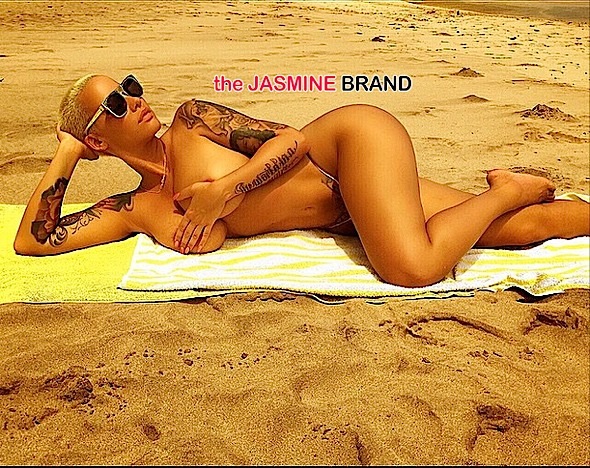 Topless in Maui! Amber Rose Takes Her Top Off, Goes Beachin’ [Photos]