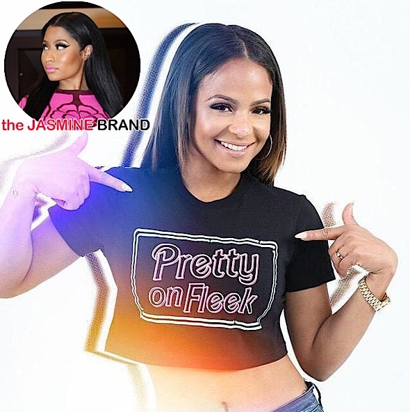 Nicki Minaj (Jokingly) Calls Christina Milian Out Over ‘Fleek’ Shirts: You owe me a percentage!