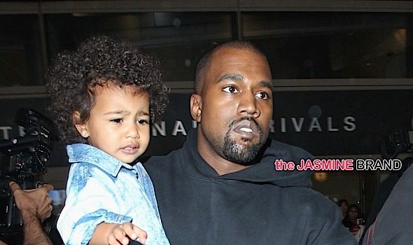 Kanye West, Kim Kardashian & North West Swarmed by Photogs At LAX [Photos]