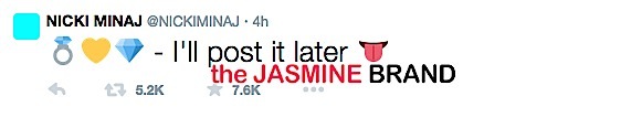 nicki minaj-tweets about engagement-the jasmine brand