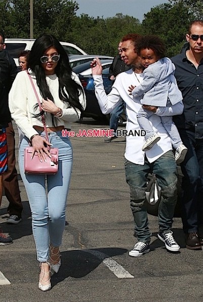 tyga brings son king easter sunday-with kylie jenner-the jasmine brand