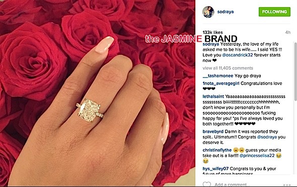 She Said Yes Draya Michele Orlando Scandrick Engaged Photo