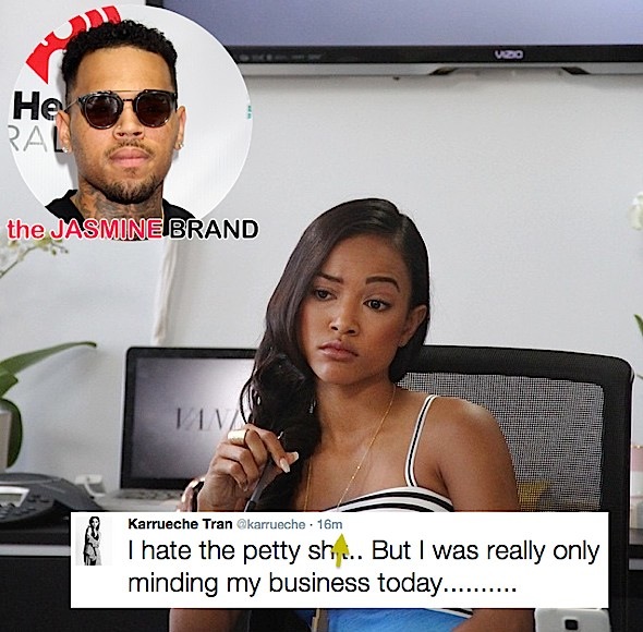 Karrueche Tran & Chris Brown Throw Insults On Instagram: Man the f*ck up! [VIDEO]