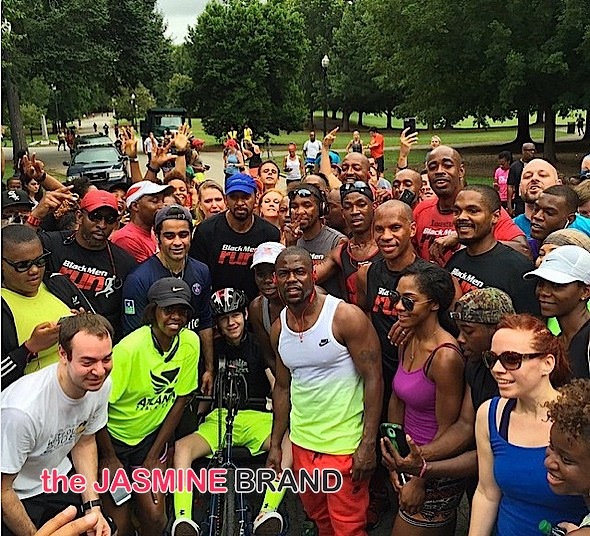 Kevin Hart Invades ATL’s Piedmont Park & Fans/Runners Go Crazy! [Photos]