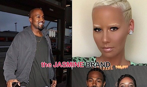Awkward Much? Kanye West & Amber Rose Accidentally Pop Up At the Same Party + Lark Voorhies’ Husband Alleged Gang Member [VIDEO]