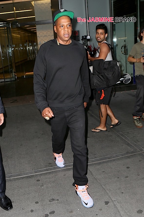 Jay Z in smart casual ensemble as he steps out of Roc Nation offices in New  York City