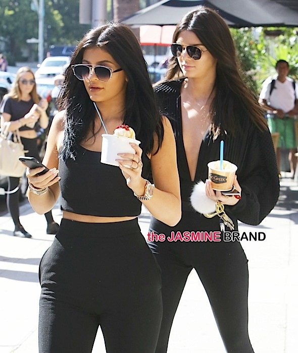 Kendall Jenner and Kylie Jenner Sighted Departing The Lady Liberty Building in Los Angeles on July 28, 2015