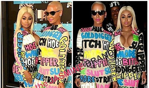 Find Out Why Amber Rose & Blac Chyna Wore Slut, B*tch, Whore Fashion to VMA’s [Photos]
