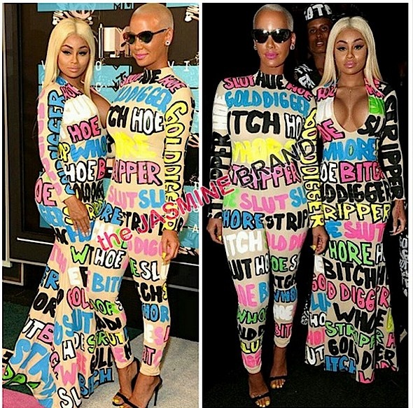 Find Out Why Amber Rose & Blac Chyna Wore Slut, B*tch, Whore Fashion to VMA’s [Photos]