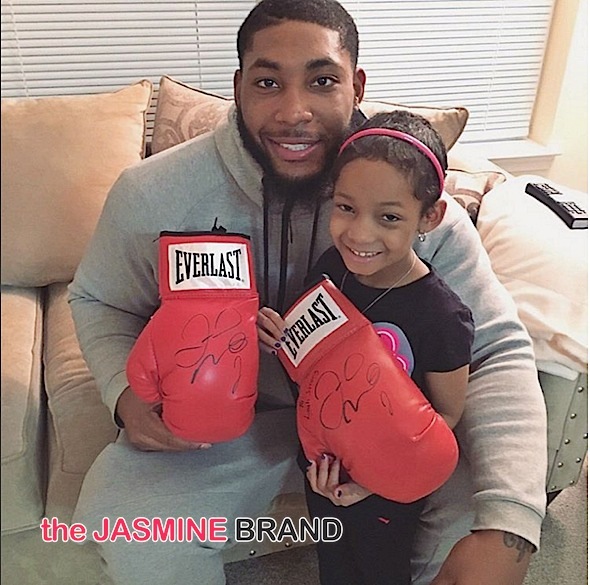 Leah Strong Gifted Gloves From Floyd Mayweather-the jasmine brand