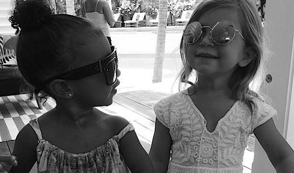 Kiddie Stuntin’ :: North & Penelope Rock Sunnies During Playdate [Photo]